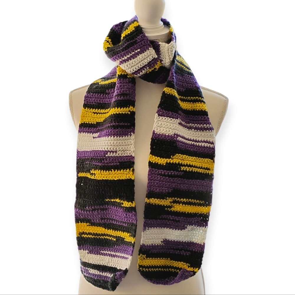 Multicolor Crochet Scarf